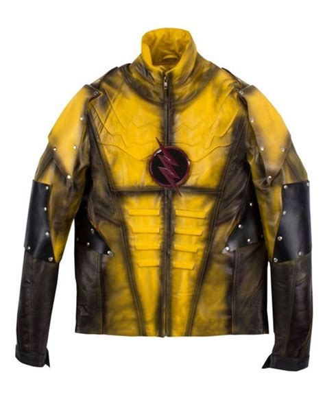 The Reverse Flash Yellow Leather Jacket 